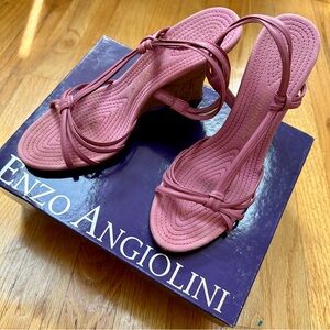 EUC Enzo Angiolini Pink Wedges 4”